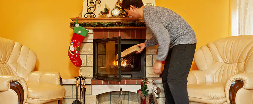 Rusted Metal Fireplace Restoration in Edinburg, Texas